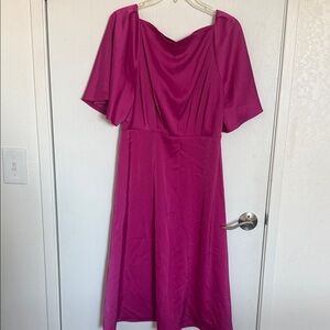 Banana Republic Fuchsia Midi Dress